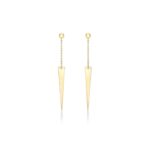 Gold Spear Drop Chain Earrings 9ct Yellow Gold_0