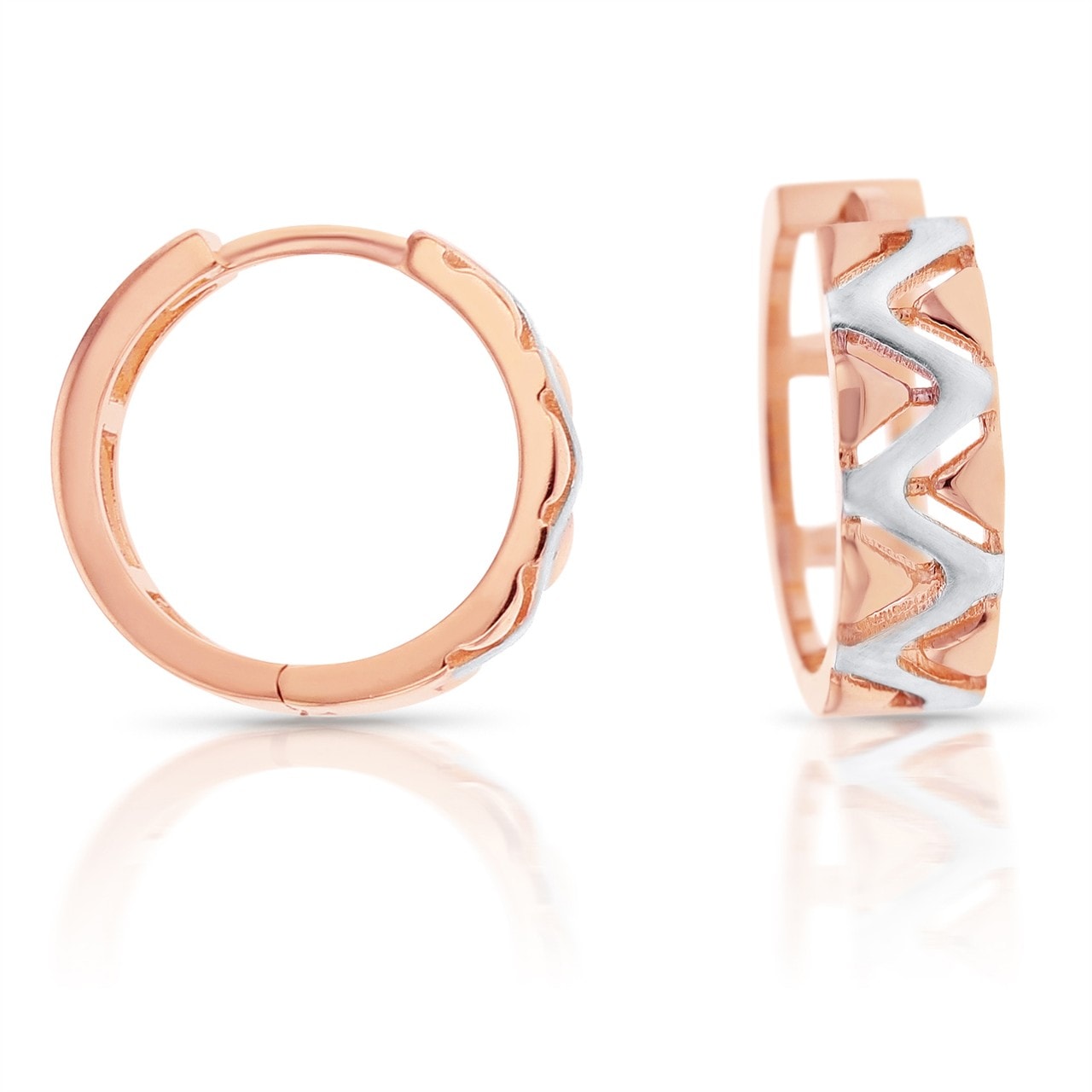 9ct Huggie Zigzag Earrings_0