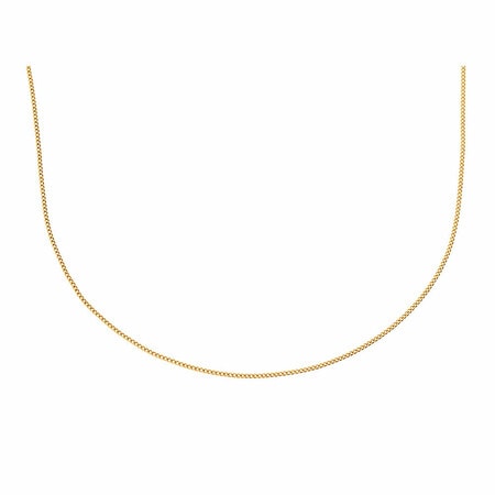 Gold Curb Chain 45cm 9ct_0