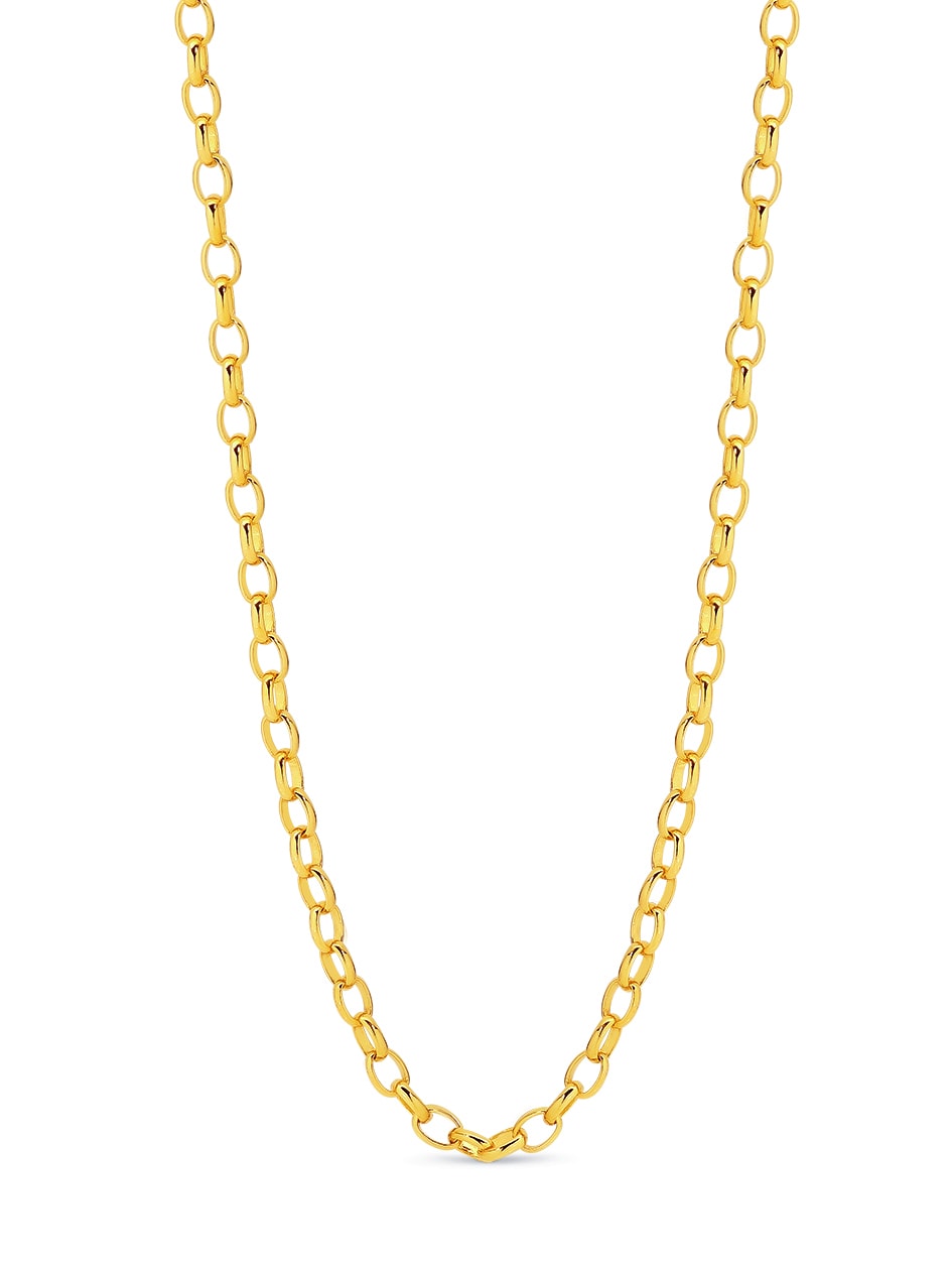 Gold Oval Belcher Chain 50m BO1 9ct_0