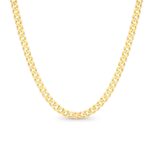 9ct Yellow Gold Gents Flat Diamond Cut Curb 55cm Chain_0