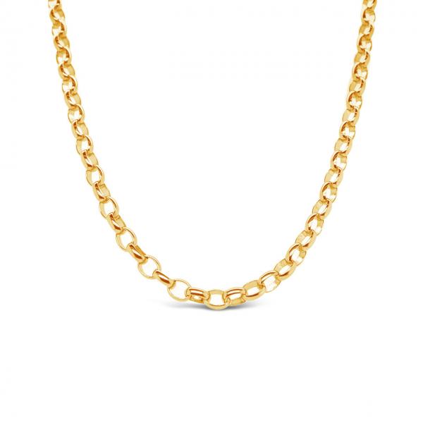 9ct Gold Oval Belcher 50cm Chain BO3_0