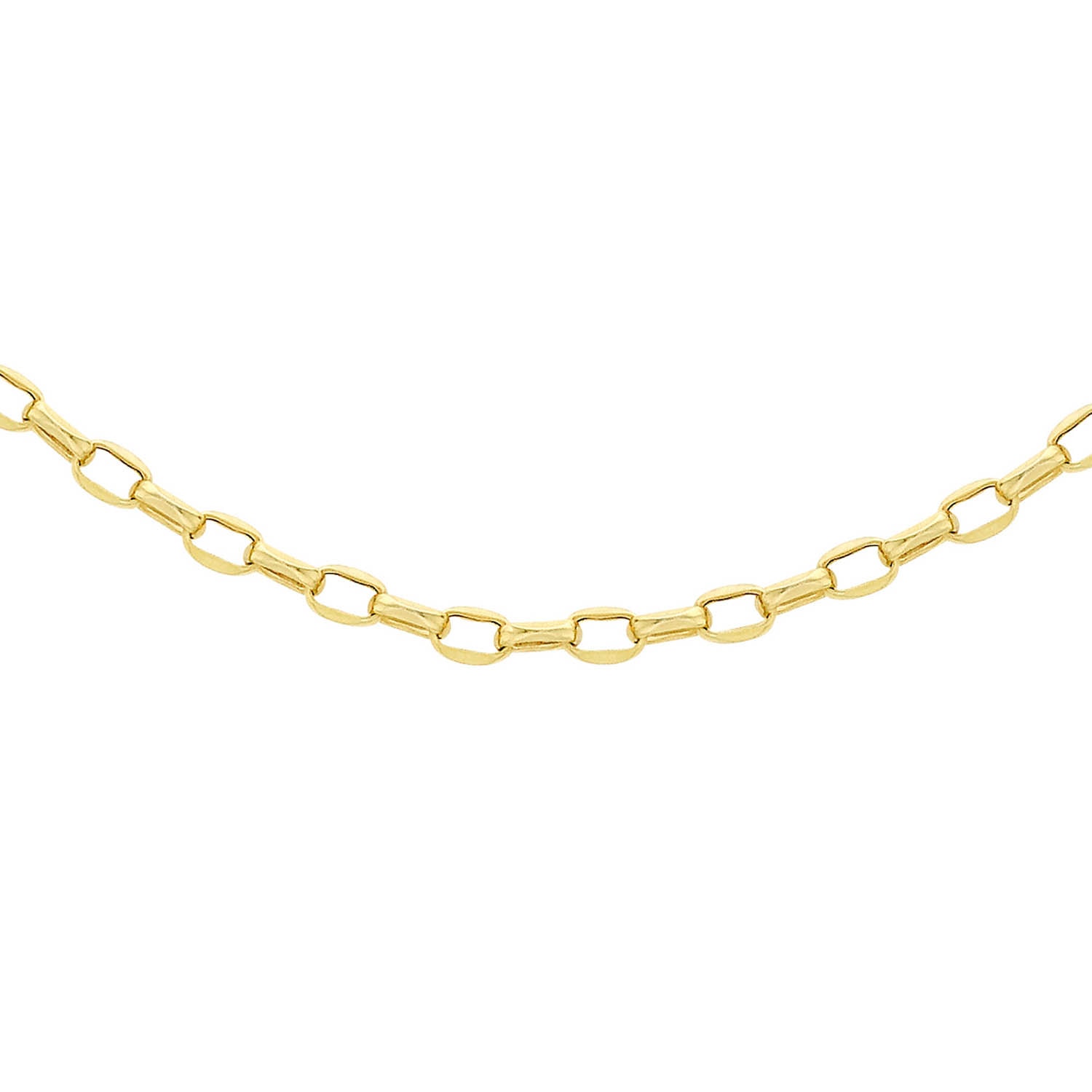Gold Belcher Chain 50cm 9ct Hollow_0