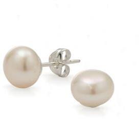 Silver 8mm FWP Button Studs_0