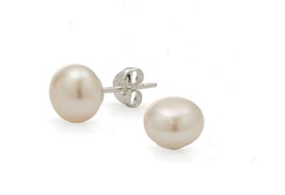 Silver 8mm FWP Button Studs_0