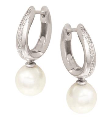 ss oval huggies with cz + 8.5-9mm fwp drop earrings_0