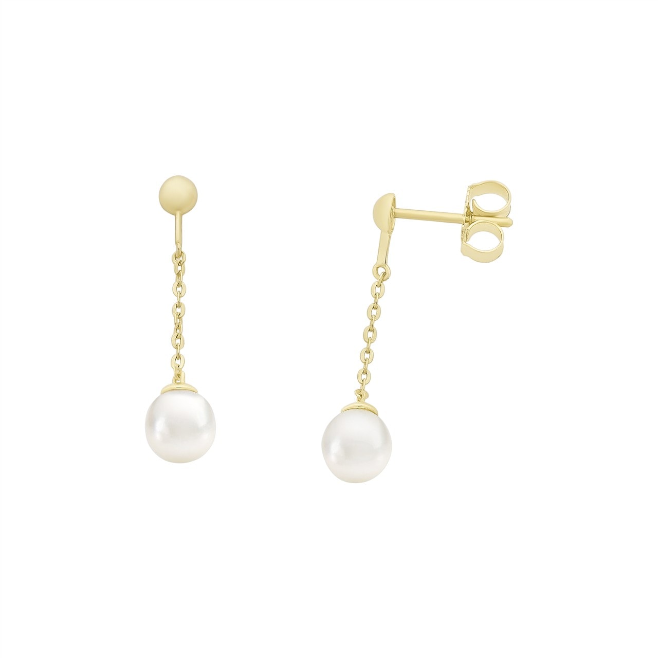 Gold Pearl Drop Earrings - Knights The Jewellers Online Jewellery Store