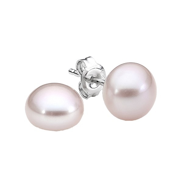 Sterling Silver Pink Pearl Studs_0