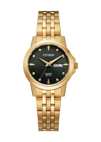 Gold and Black lds ana 50mtr day date watch_0