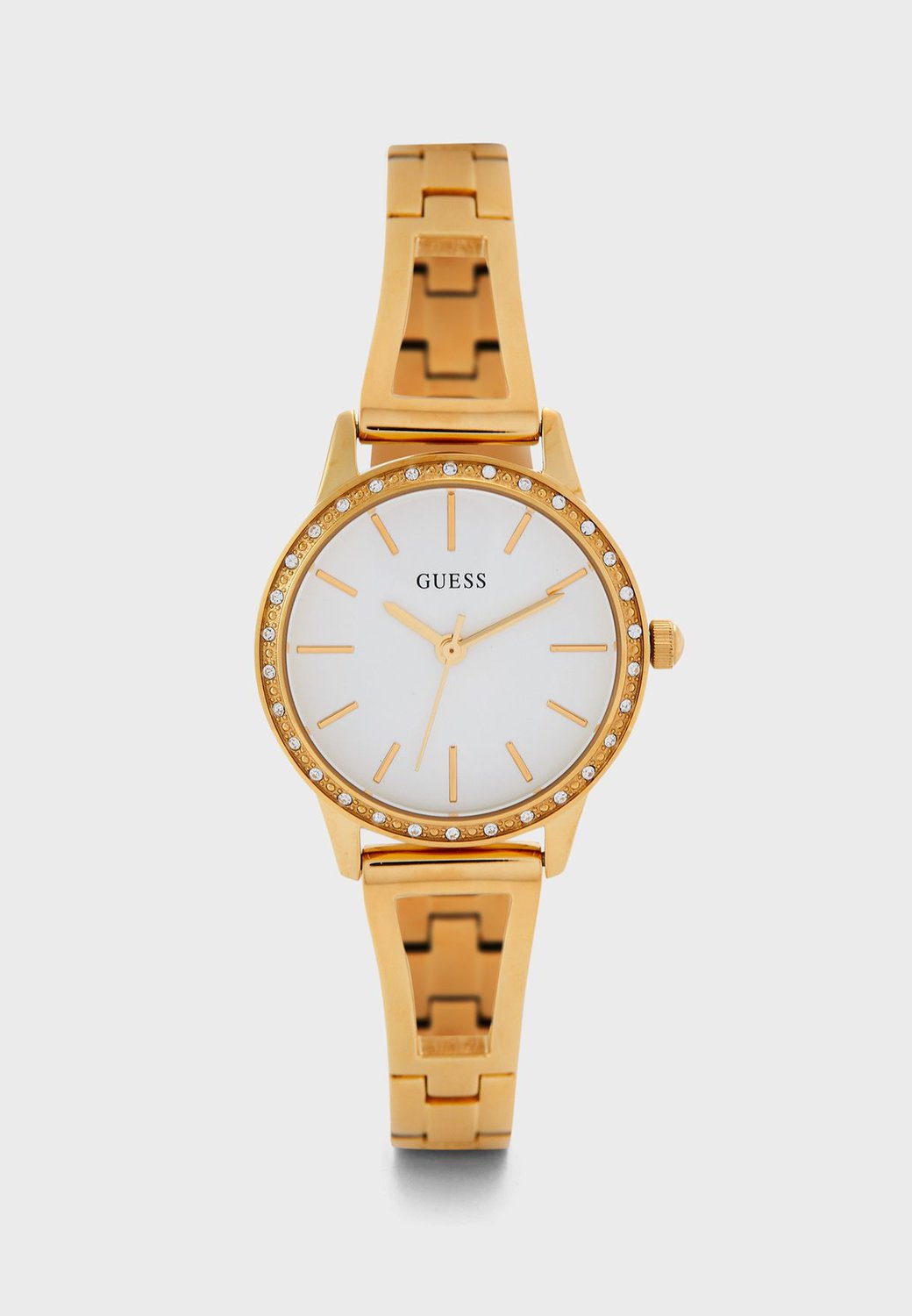 Guess Gold Ladies Analogue Watch With Bracelet Strap_0