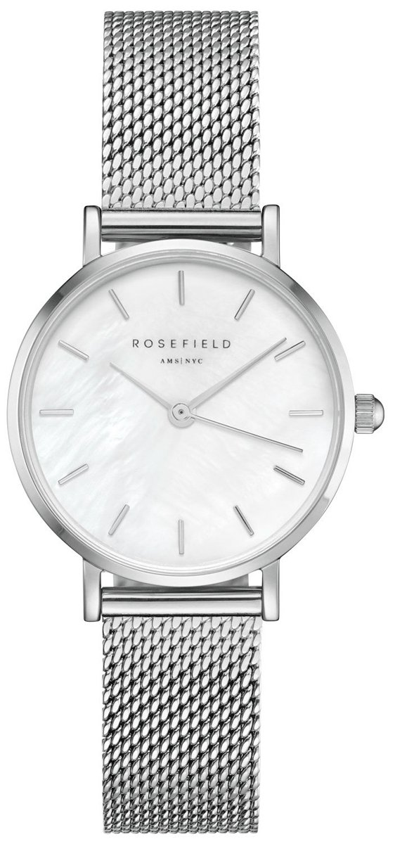 White Dial Silver Mesh Strap Dress Watch_0