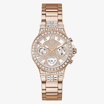 Guess Rose Gold Tone Ladies Moonlight Stone Set Watch_0
