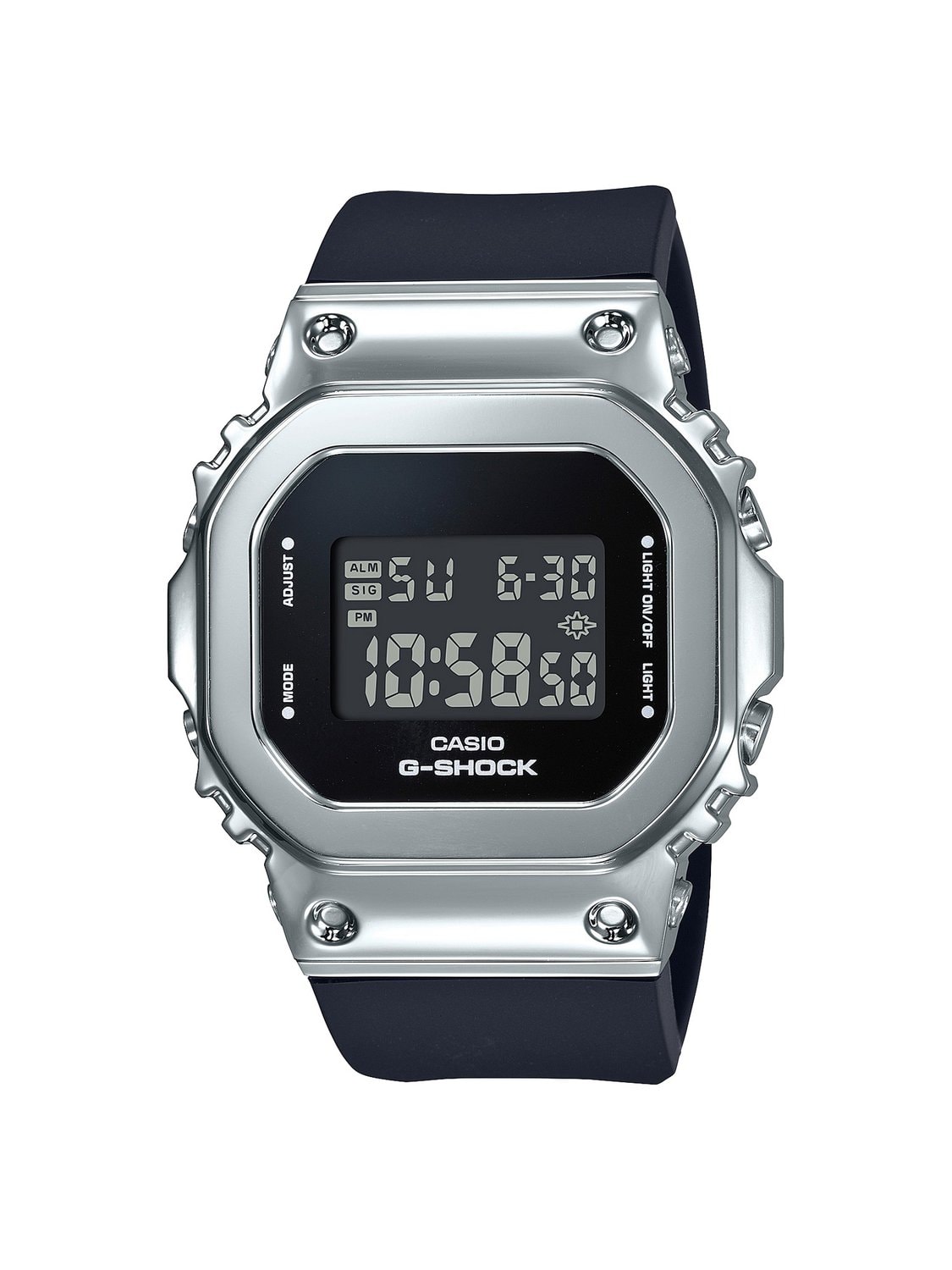 G Shock Ladies Slim Digital Silver Watch_0