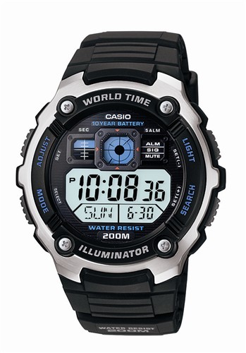 Casio gents black and silver watch_0