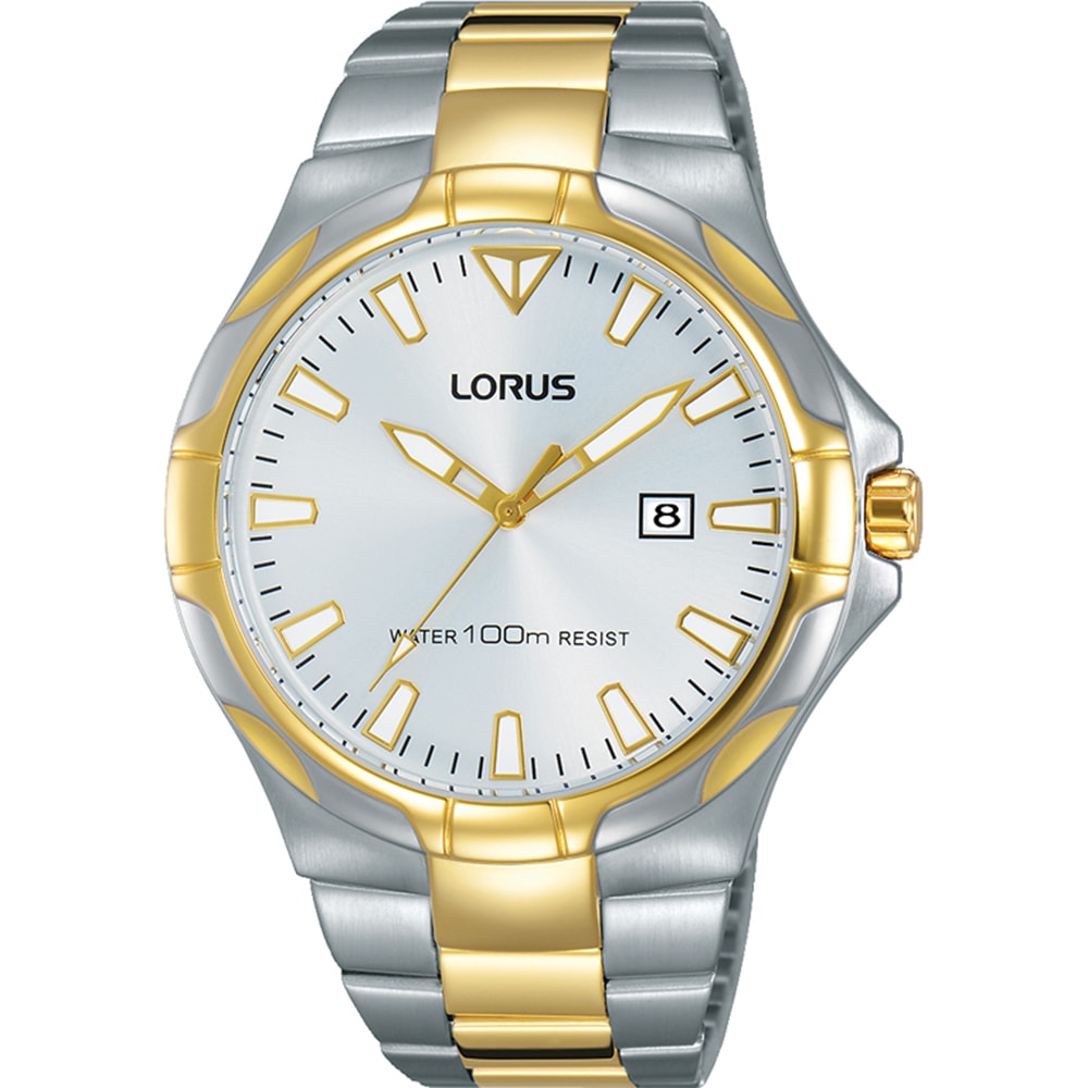 Lorus Gents Bi-Tone 100 Meter Water resistant Watch with Date_0