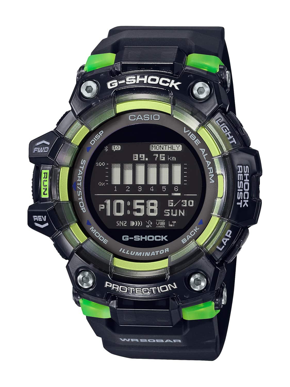 G-Shock Digital Bluetooth Black/Green Watch_0