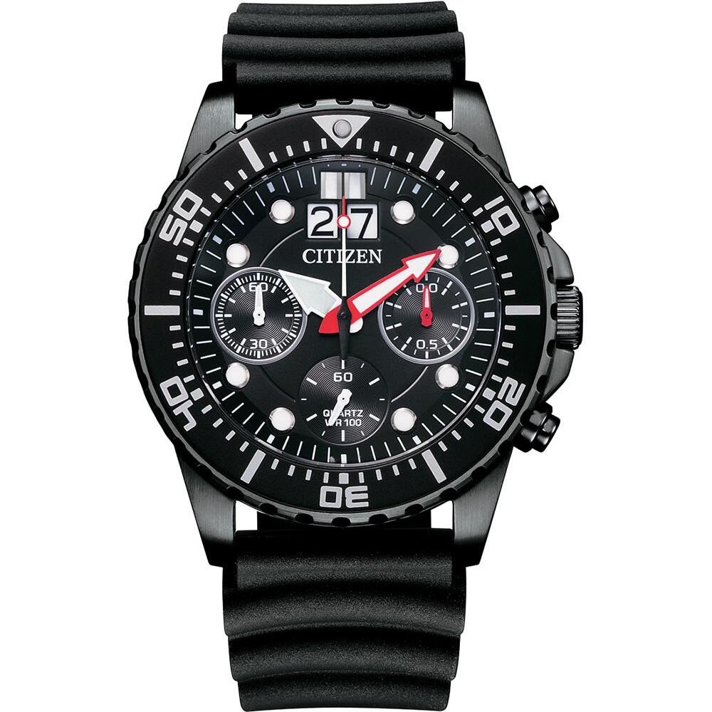 Gents Quartz Chronograph Black Watch_0