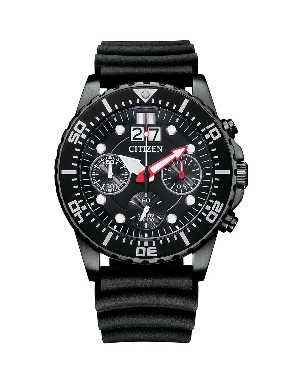 Gents Quartz Chronograph Black Watch_0