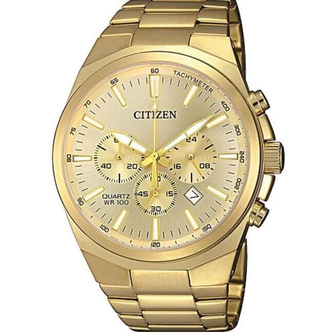 Gents Chrono Gold ana Gold face 100WR_0