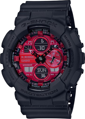 G Shock GA140AR-1A Metallic Red/Black Watch_0