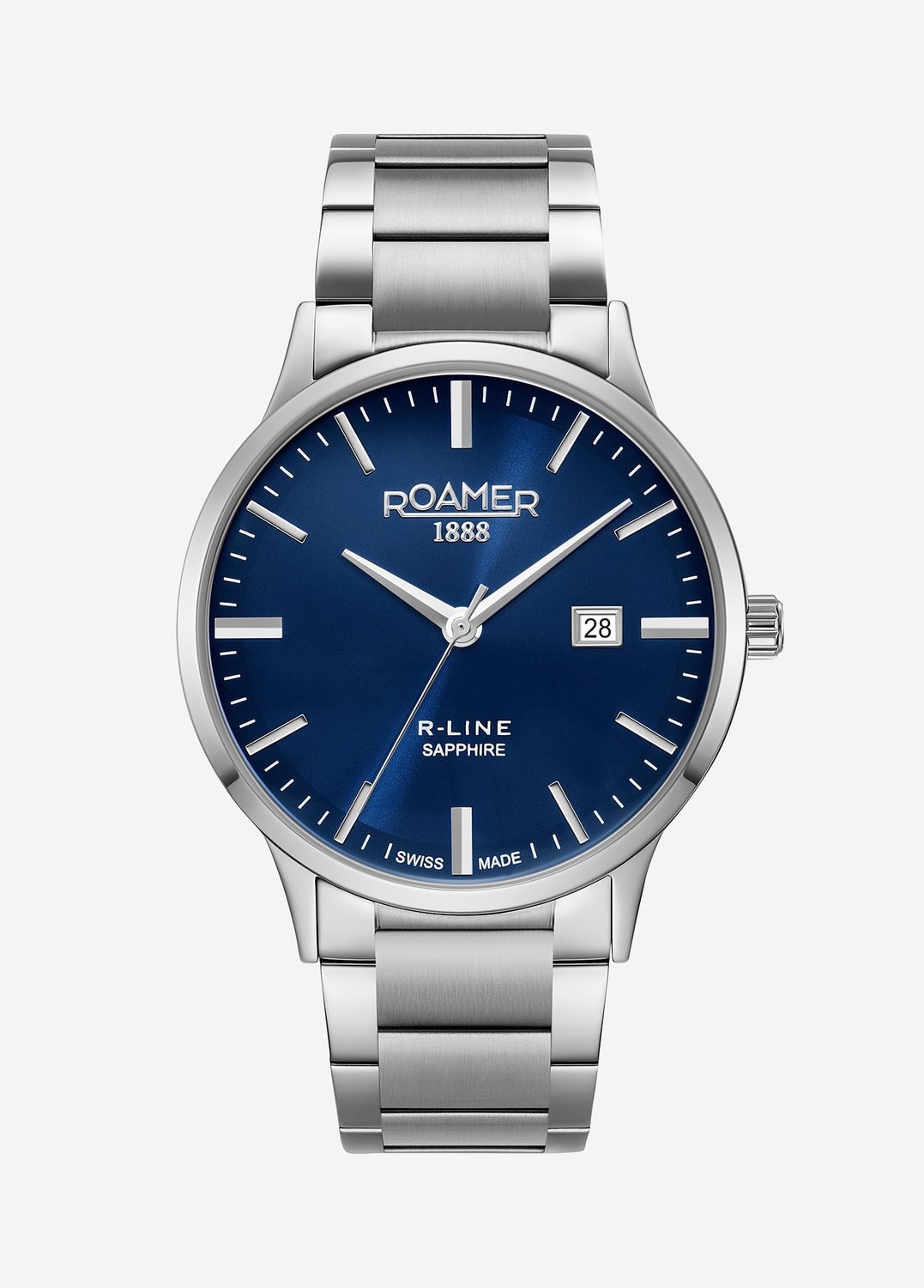 Roamer Gents Silver & Blue Analogue Watch_0