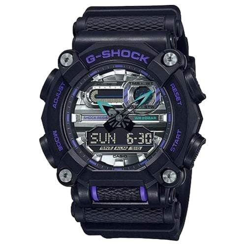 G Shock Black And Purple Watch_0