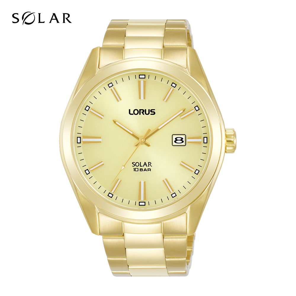 Lorus Gents Gold Solar Analogue Watch_0