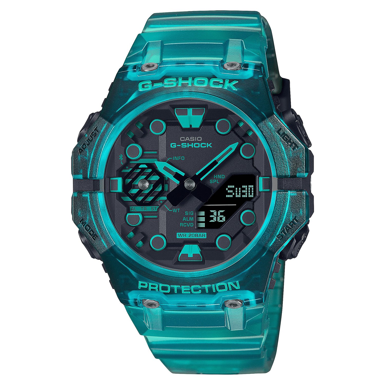 G-Shock Duo Turquoise Blue and Black Watch_0