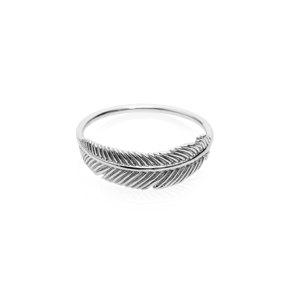 Boh Runga Sterling Silver Miromiro Feather Ring_0