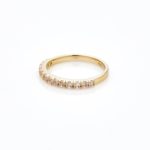 Rose Quarts Eternity Style Ring Gold Plated_0