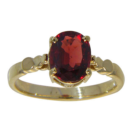Garnet Ring With Etched Heart_0
