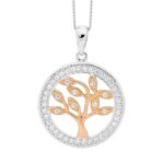 Silver/ RGP CZ Tree of Life Pendant_0