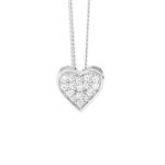 Ellani Silver CZ Heart Pendant_0