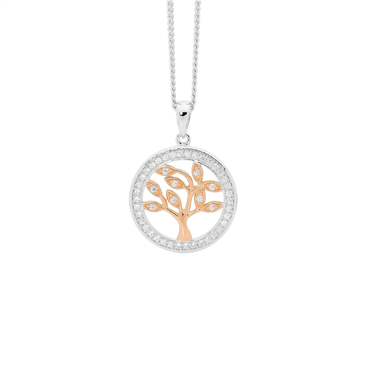 Ellani CZ Tree of Life Pendant Small_0