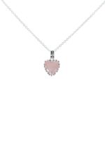 Love Claw Necklace Rose Quartz_0