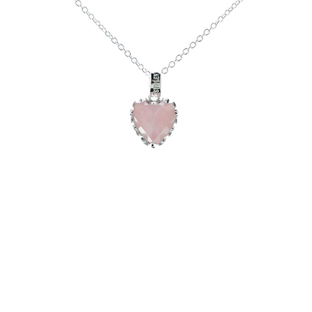Love Claw Necklace Rose Quartz_0