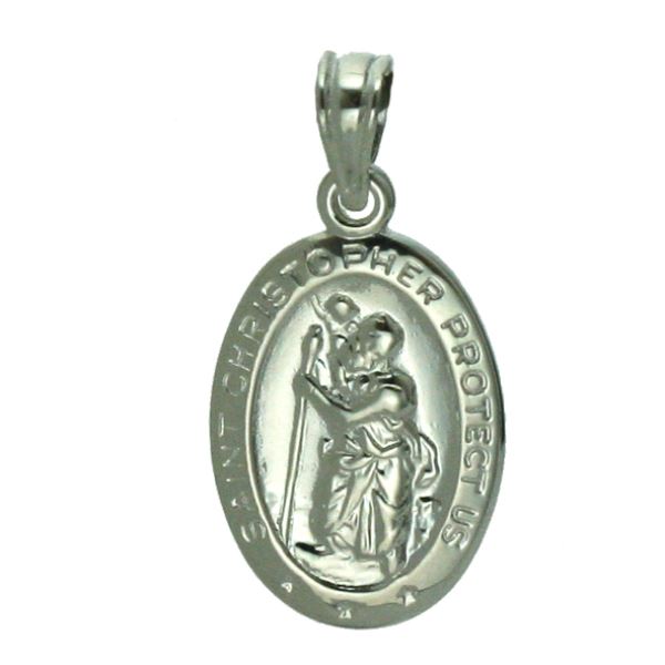 Sterling Silver St Christopher Pendant 10 x 15mm pendant only chain sold separately_0