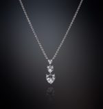 Diamond Heart Pendant Necklace_0