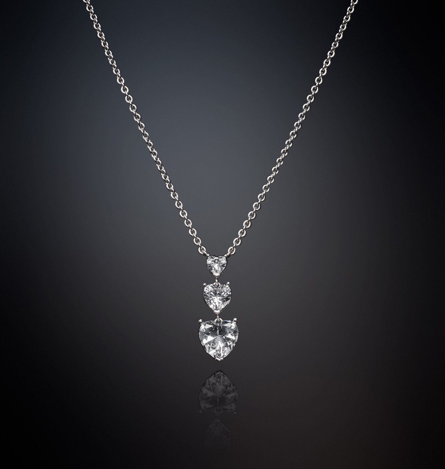 Diamond Heart Pendant Necklace_0