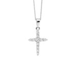 Silver CZ Cross Pendant_0