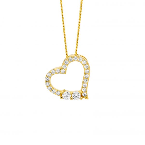 Gold Plated Heart Pendant_0