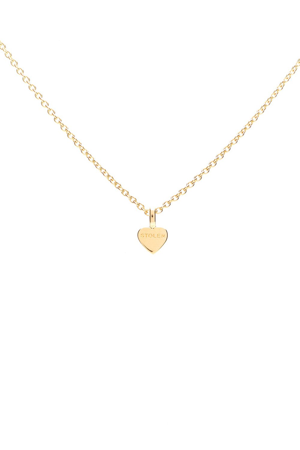 Gold Plated Stolen Heart Necklace_0