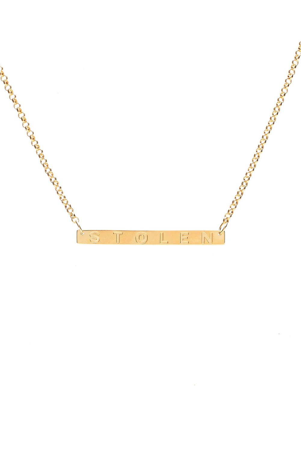Gold Plated Plank Pendant_0
