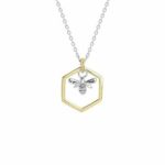 Honey Bee Necklace (Luck) - Silver & Gold Plated_0