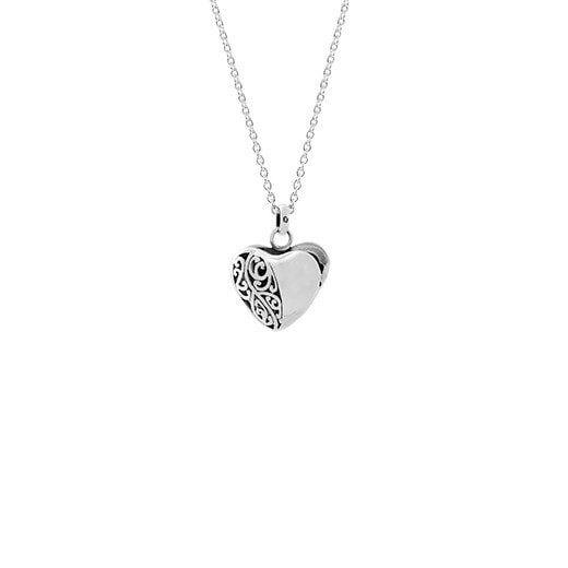 Koru Heart Locket With Chain (Treasured Love)_0