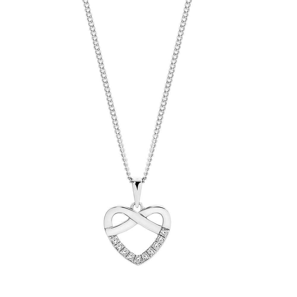 Pepper Potts Heart CZ Necklace - Magenta main image 1