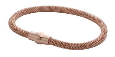 Striling Silver Rose Gold Plated 19ct Mesh Sparkle Bracelet_0