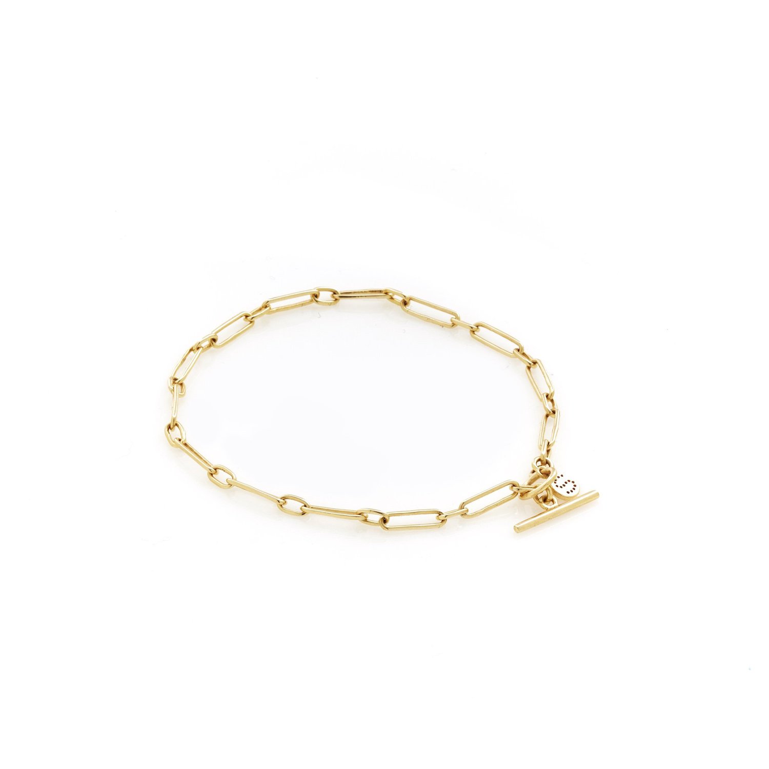 Dutchess Bracelet Fob Chain Link Sterling Silver Gold Plated_0