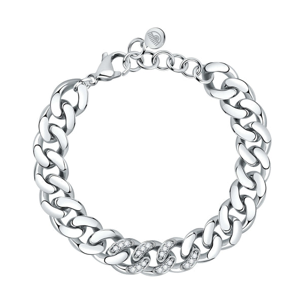 Chain Bracelet Standard Chain with White Crystals_0