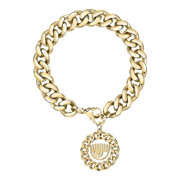 Chain Bracelet Gold Plated with Eye Chain Charm_0